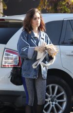 LILY COLLINS Out Shopping in West Hollywood 01/26/2017
