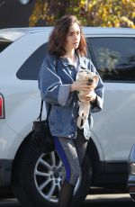LILY COLLINS Out Shopping in West Hollywood 01/26/2017