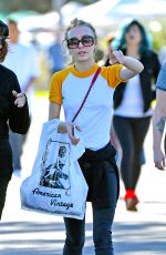 LILY-ROSE DEPP Shopping at a Flea Market in Los Angeles 01/10/2017