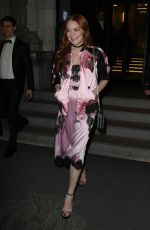 LINDSAY LOHAN Leaves Her Hotel in Milan 01/14/2017