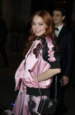 LINDSAY LOHAN Leaves Her Hotel in Milan 01/14/2017