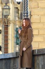 LINDSAY LOHAN on the Set of a Photoshoot in Florence 01/10/2017