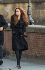 LINDSAY LOHAN on the Set of a Photoshoot in Florence 01/10/2017