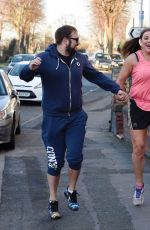 LISA APPLETON Working Out with Liam Halewood in Warrington 01/08/2017