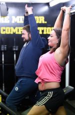 LISA APPLETON Working Out with Liam Halewood in Warrington 01/08/2017