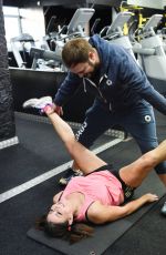 LISA APPLETON Working Out with Liam Halewood in Warrington 01/08/2017