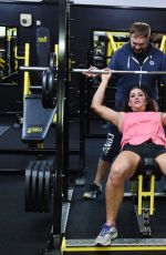 LISA APPLETON Working Out with Liam Halewood in Warrington 01/08/2017