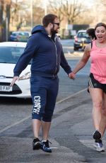 LISA APPLETON Working Out with Liam Halewood in Warrington 01/08/2017