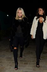 LOTTIE MOSS and EMILY BLACKWELL Out for Dinner in Chelsea 01/18/2017