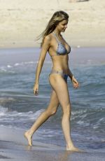 LOUISA WARWICK in Bikini on the Beach in Miami 12/31/2016