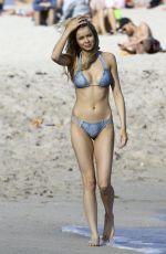 LOUISA WARWICK in Bikini on the Beach in Miami 12/31/2016