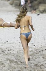 LOUISA WARWICK in Bikini on the Beach in Miami 12/31/2016