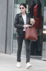 LUCY HALE at a Nail Salon in West Hollywood 01/03/2017