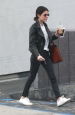 LUCY HALE at a Nail Salon in West Hollywood 01/03/2017