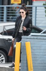 LUCY HALE Leaves a Nail Salon in Los Angeles 01/07/2016