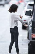 LUCY HALE Leaves a Starbucks in Los Angeles 01/12/2017