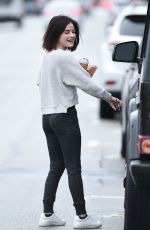 LUCY HALE Leaves a Starbucks in Los Angeles 01/12/2017