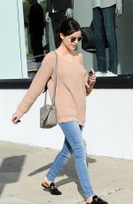 LUCY HALE Out Shopping in Los Angeles 01/30/2017