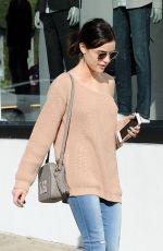 LUCY HALE Out Shopping in Los Angeles 01/30/2017