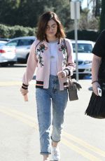 LUCY HALE Shopping at Urban Outfitters in Los Angeles 01/28/2017