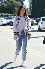 LUCY HALE Shopping at Urban Outfitters in Los Angeles 01/28/2017