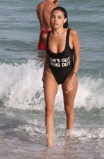 MADISON BEER in Swimsuit at a Beach in Miami 01/03/2017