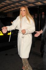 MARIAH CAREY Leaves Her Hotel in London 01/14/2017