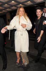 MARIAH CAREY Leaves Her Hotel in London 01/14/2017