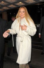 MARIAH CAREY Leaves Her Hotel in London 01/14/2017