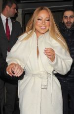 MARIAH CAREY Leaves Her Hotel in London 01/14/2017