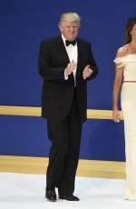 MELANIA and Donald TRUMP at Inauguration Ball at National Building Museum in Washington 01/20/2017