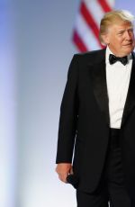 MELANIA and Donald TRUMP at Inauguration Ball at National Building Museum in Washington 01/20/2017