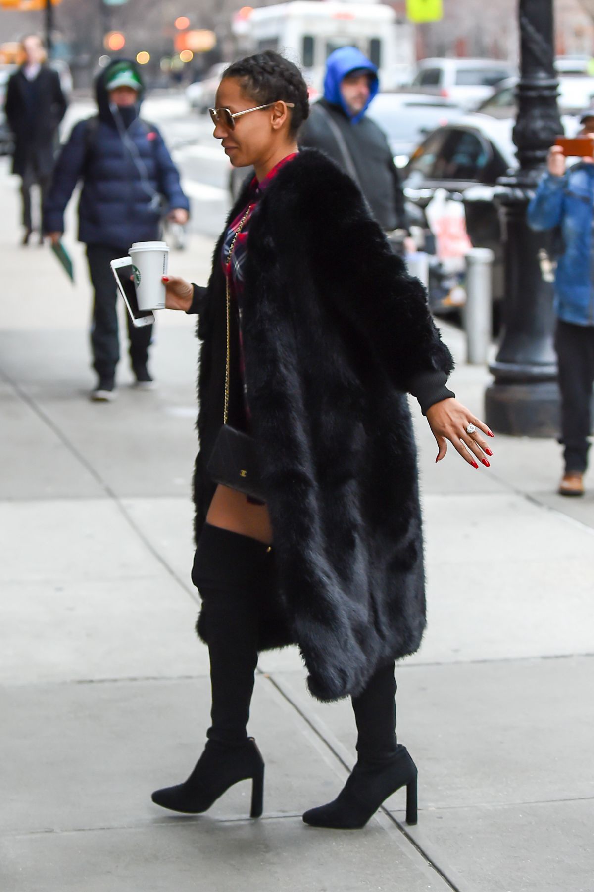 MELANIE BROWN Out and About in New York 01/18/2017 – HawtCelebs