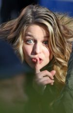 MELISSA BENOIST on the Set of 