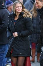 MELISSA BENOIST on the Set of 