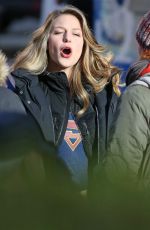 MELISSA BENOIST on the Set of 