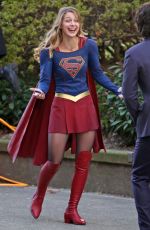 MELISSA BENOIST on the Set of 