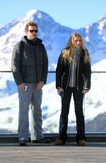 MICHELLE HUNZIKER on Holiday in Pontresina 01/01/2017