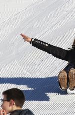 MICHELLE HUNZIKER on Holiday in Pontresina 01/01/2017
