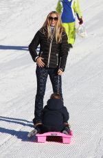 MICHELLE HUNZIKER on Holiday in Pontresina 01/01/2017