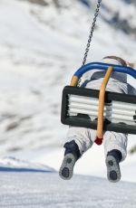 MICHELLE HUNZIKER on Holiday in Pontresina 01/01/2017