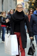 MICHELLE HUNZIKER Out Shopping in Milan 12/28/2016