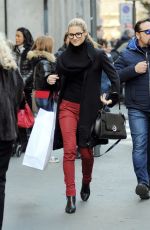 MICHELLE HUNZIKER Out Shopping in Milan 12/28/2016