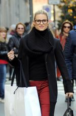 MICHELLE HUNZIKER Out Shopping in Milan 12/28/2016