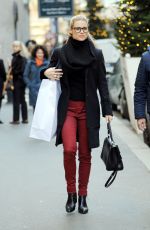 MICHELLE HUNZIKER Out Shopping in Milan 12/28/2016