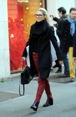 MICHELLE HUNZIKER Out Shopping in Milan 12/28/2016