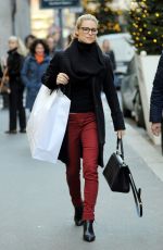 MICHELLE HUNZIKER Out Shopping in Milan 12/28/2016