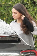 MILA KUNIS Out and About in Studio City 01/04/2017
