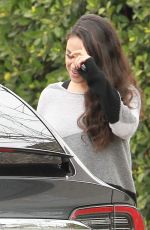 MILA KUNIS Out and About in Studio City 01/04/2017