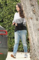 MILA KUNIS Out and About in Studio City 01/04/2017